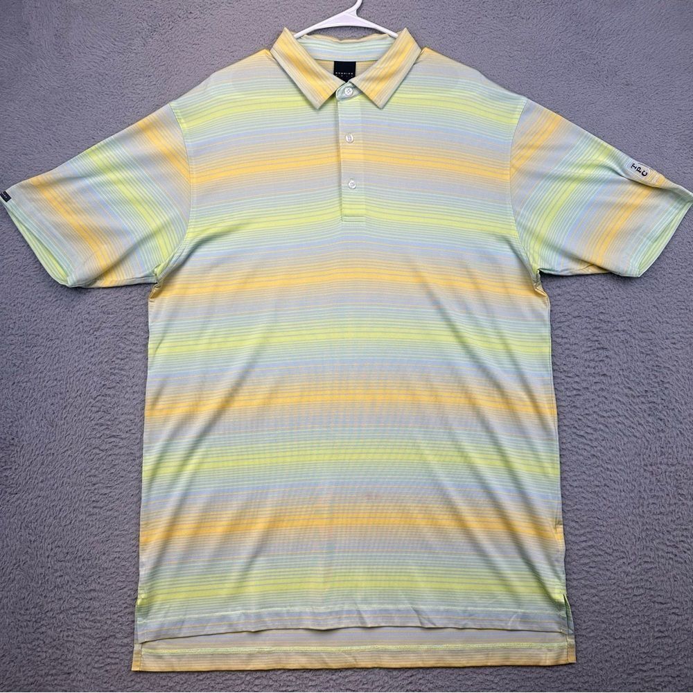 Dunning Polo‎ Shirt Mens XL Colorful Striped Stretch TPC Piper Glen Golf Casual